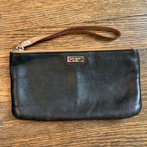 Kate Spas black wristlet. Perfect for on the go!